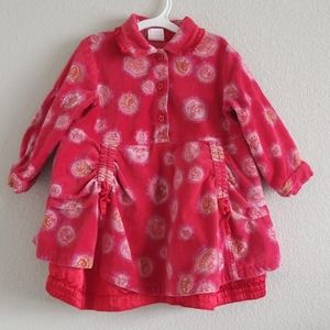 Oilily Vintage Red Tunic Gathered Velour Jacket